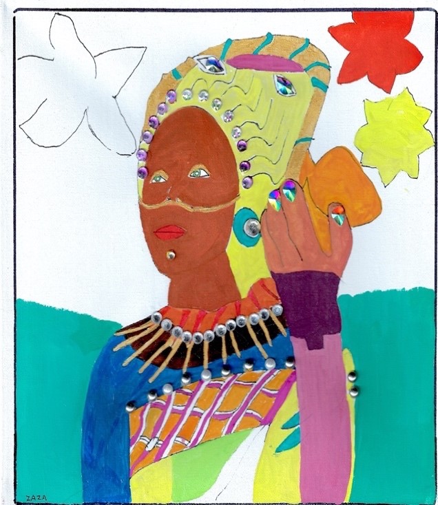 QUEEN  5  12” x 12” Canvas