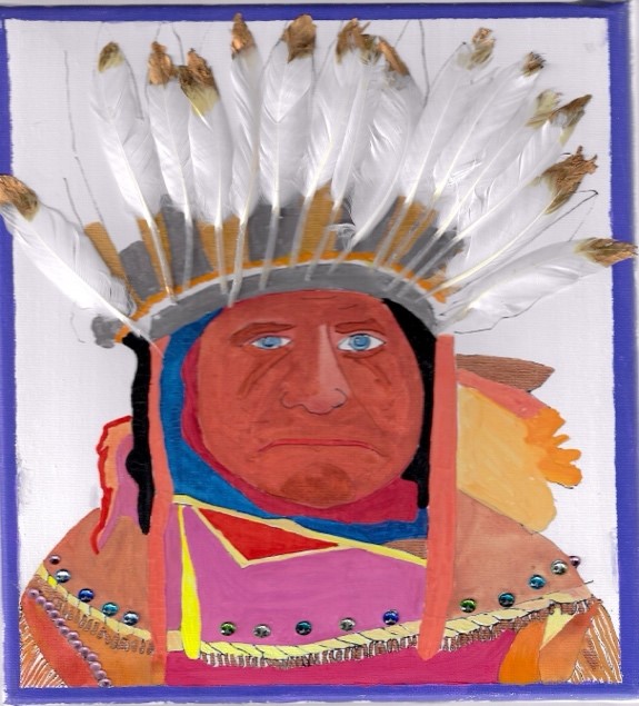 Indigenous 4, 12” x12” Canvas