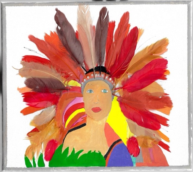 Indigenous 7, 12” x 12” Canvas
