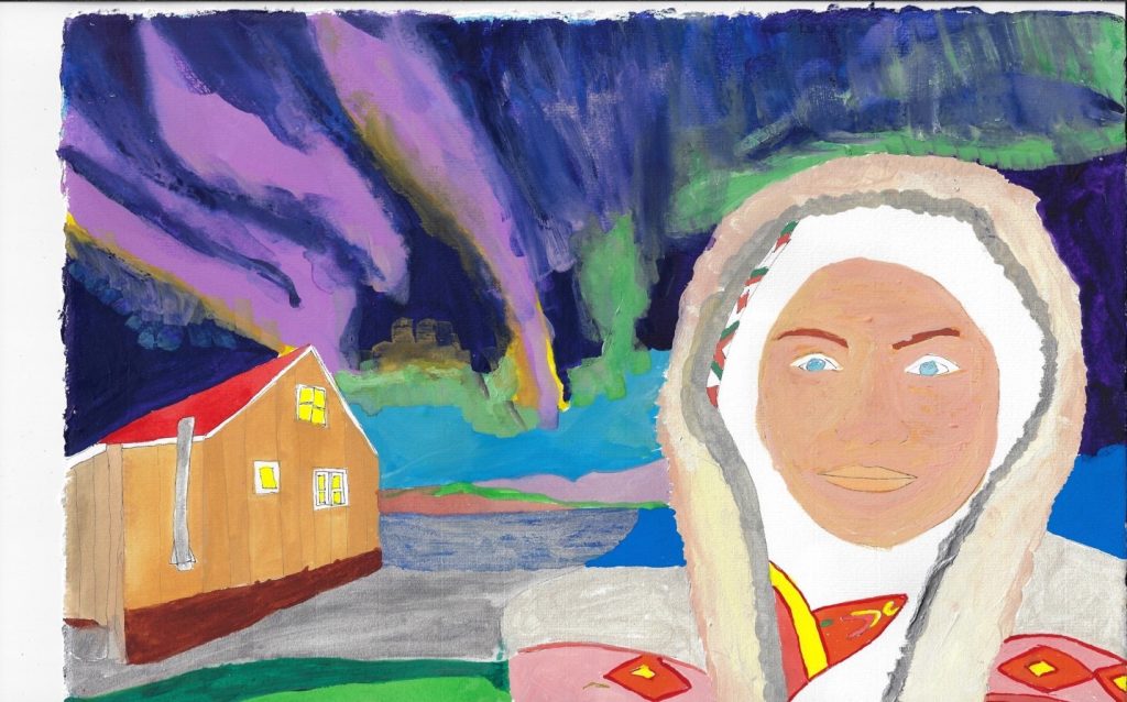 Greenland Lady. 12” x 16”