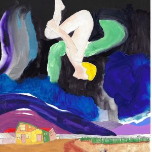 Flipping for Greenland. 12” x 16”